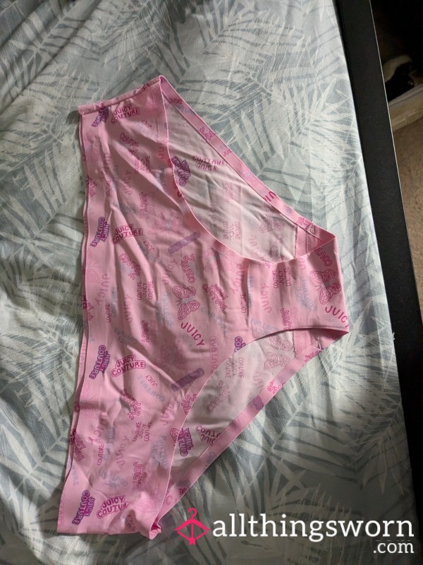 Pink Juicy Couture Panties Worn For 24hrs