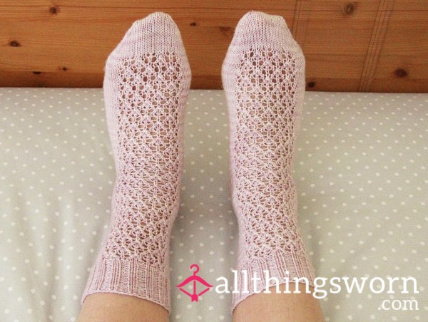 Pink Knit Socks