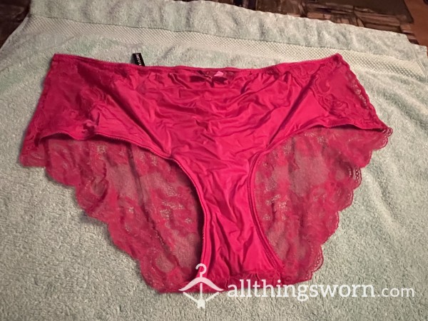 PINK LACE BOTTOM PANTIES- WORN OR CLEAN