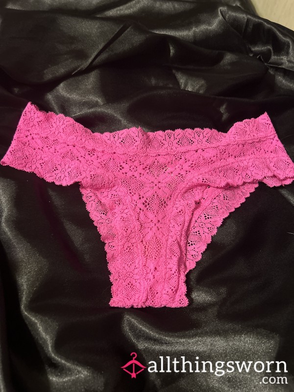 Pink Lace Cheeky Panties