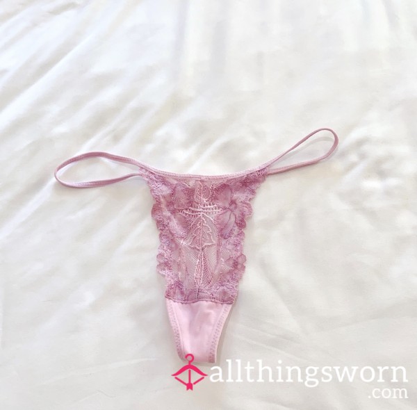 Pink Lace G-string