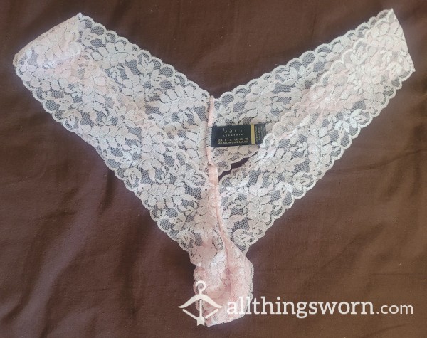 Pink Lace G-string