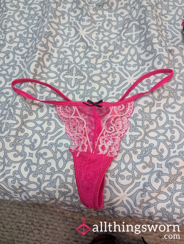 Pink Lace G String