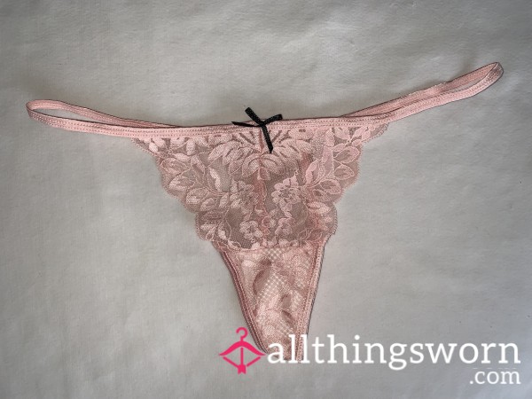 Pink Lace Thong