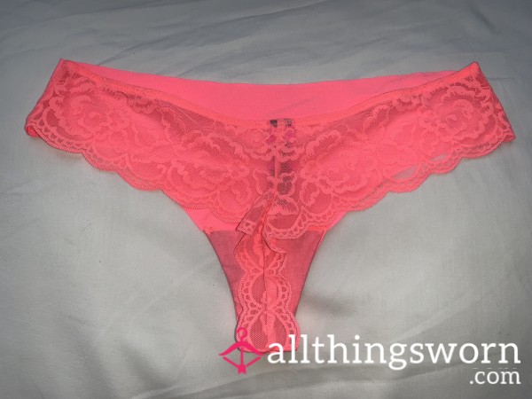 Pink Lace Thong