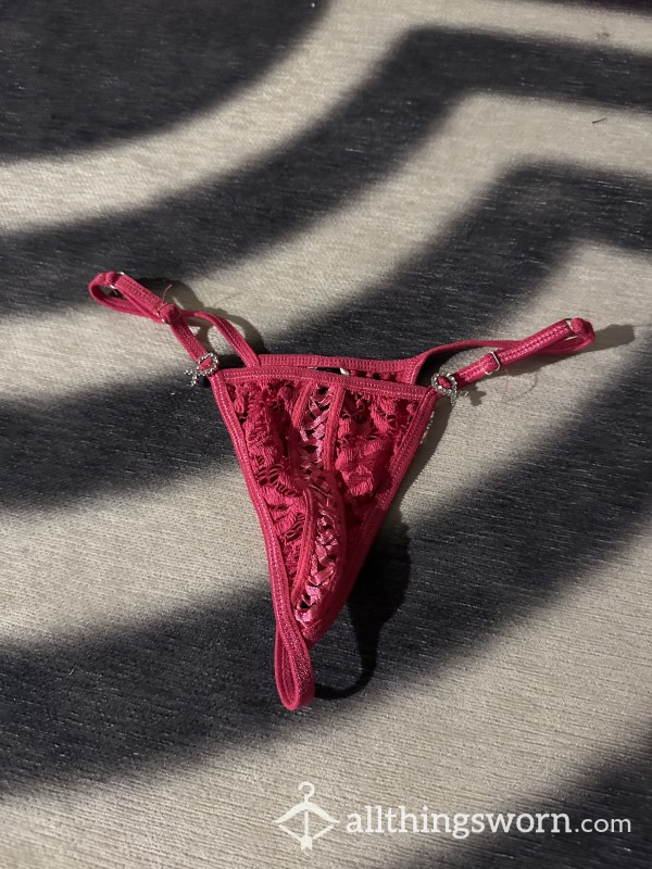 Pink Lace Thong