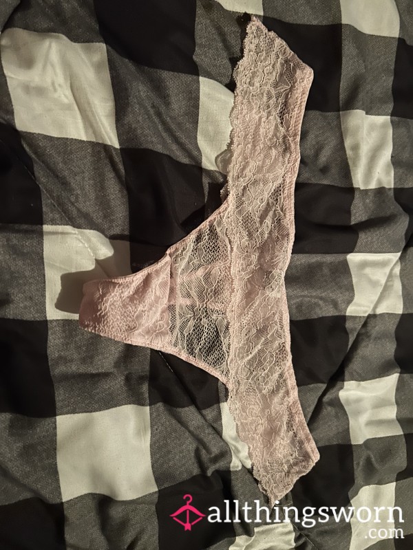 Pink Lace Thong