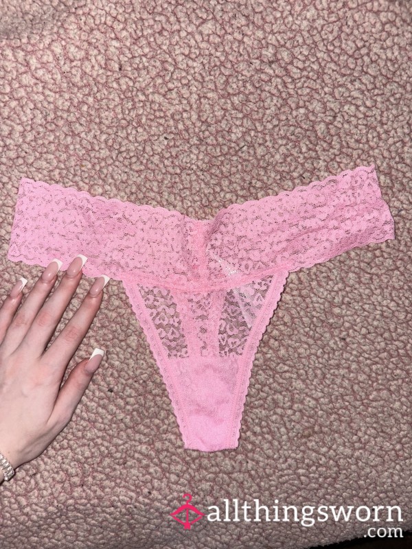 Pink Lace Thong