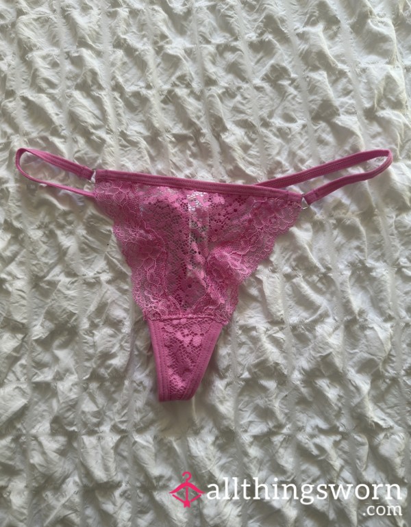 Pink Lace Thong