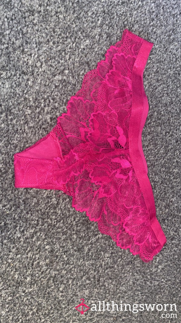 Pink Lace Thongs