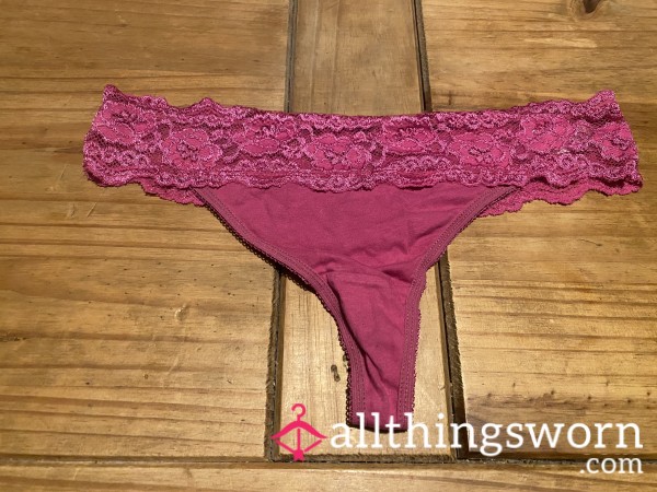 Pink Lace Thongs