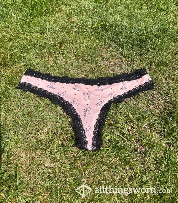 Used Lace Trim Thong