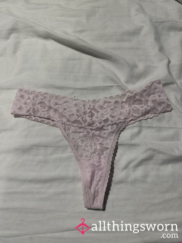 Pink Lacey Thongs