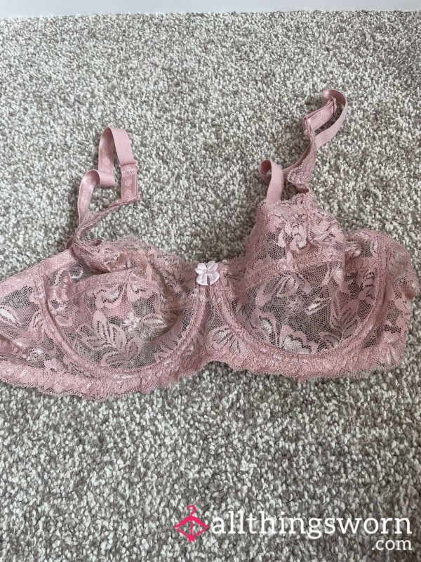 Pink Lacy Bra