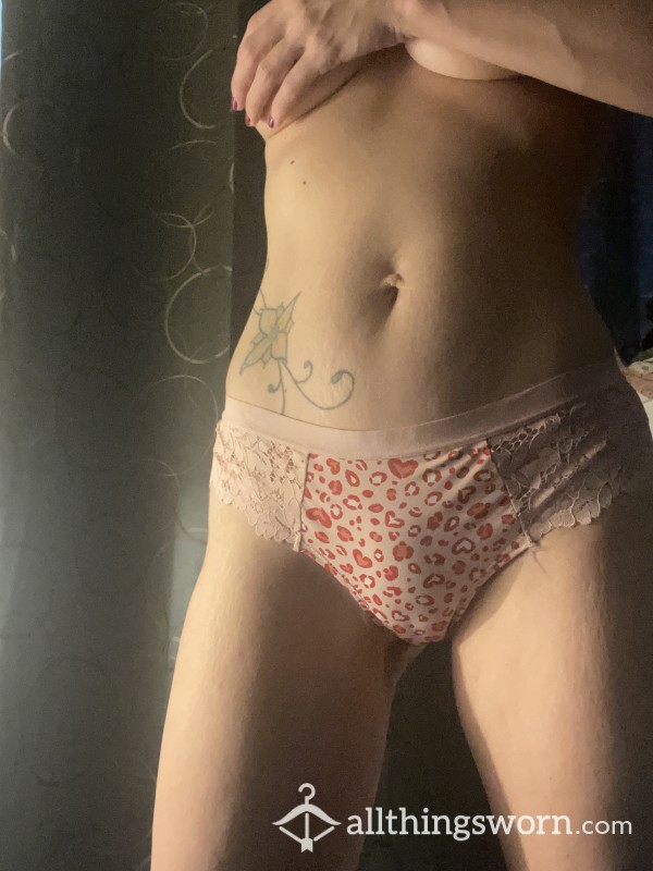 Pink Lace Leopard Panties