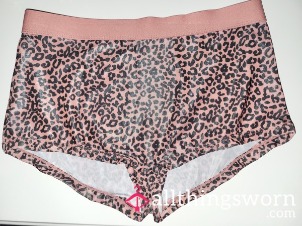 Pink Leopard Print Boyshorts