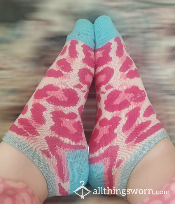 Pink Leopard Socks