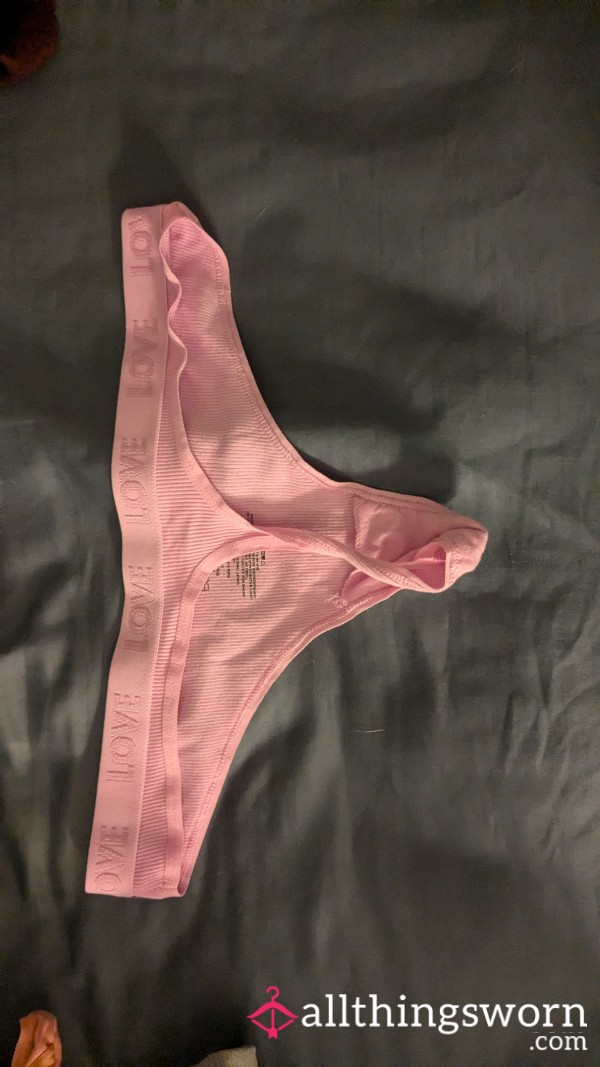 Pink Love Cotton Thong