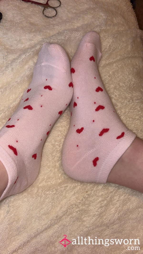 Pink Love Heart Socks 🩷