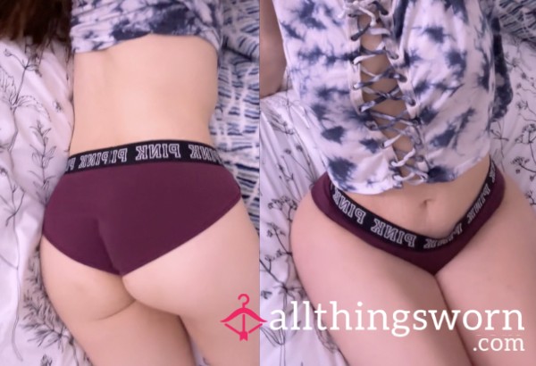 PINK Maroon Cheeky Panties