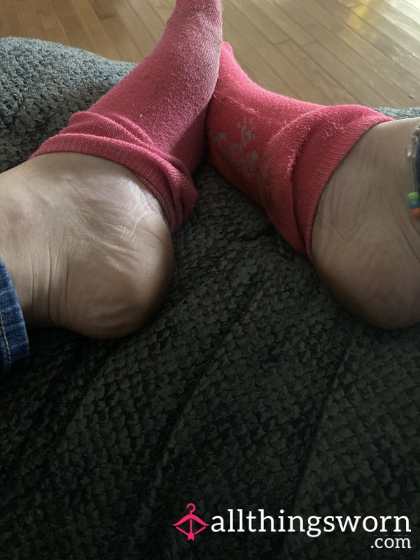 Pink Mismatched Socks