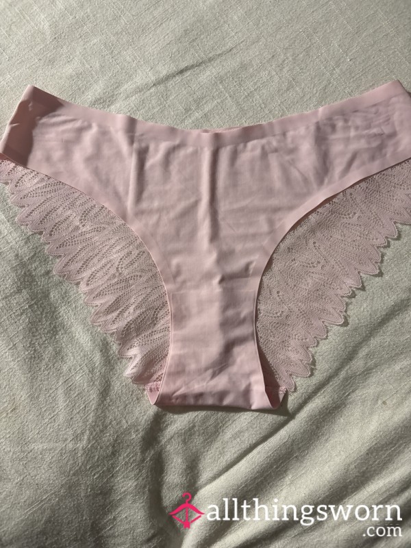 Pink No Show Lace Full Back