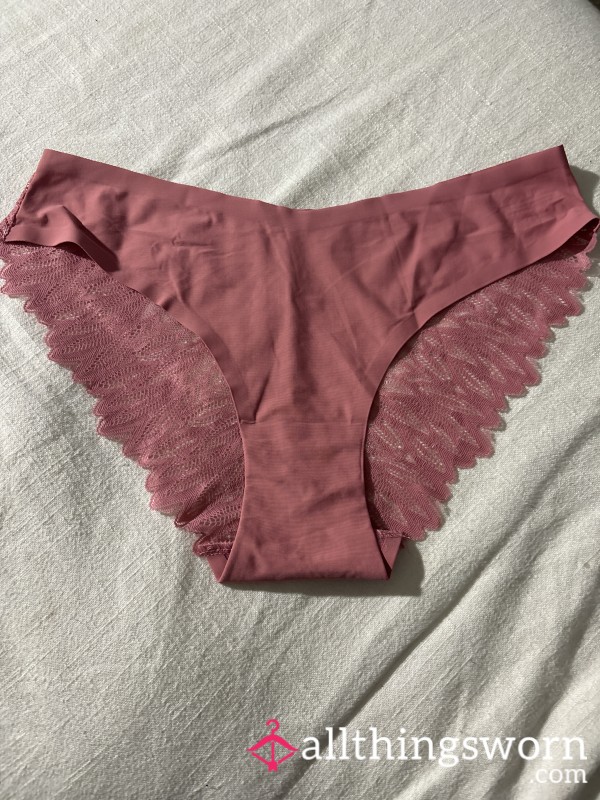 Pink No Show Lace Full Back