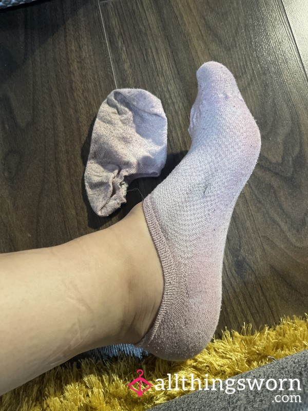 Pink No Show Socks