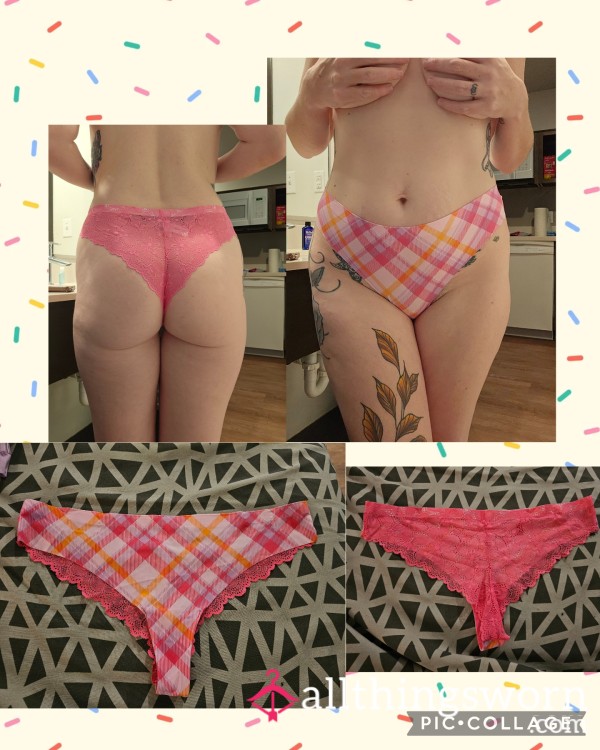 Sold Pink Plaid And Lace Cheekys 48 Hours