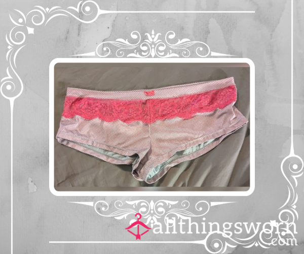 Pink Polka Dot & Lace Pantys