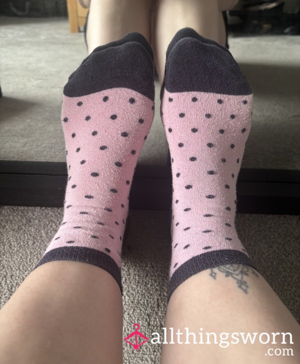 Pink Polka Dot Socks