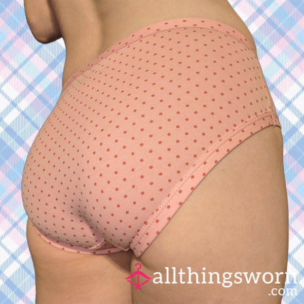 Pink Polkadot Cotton Boyshorts