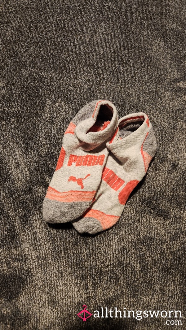 Pink Puma Workout Socks