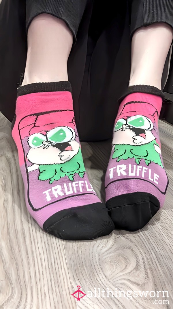 Pink Purple And Black Cute Cartoon Socks