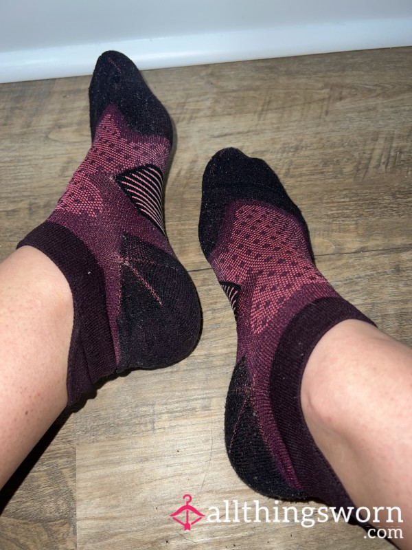 Pink Purple And Black Lululemon Left Right Socks