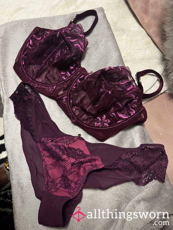 Pink & Purple Lingerie Set 🌸