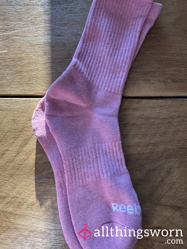 Pink Reebok Crew Socks