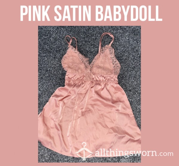 Pink Satin Babydoll💓