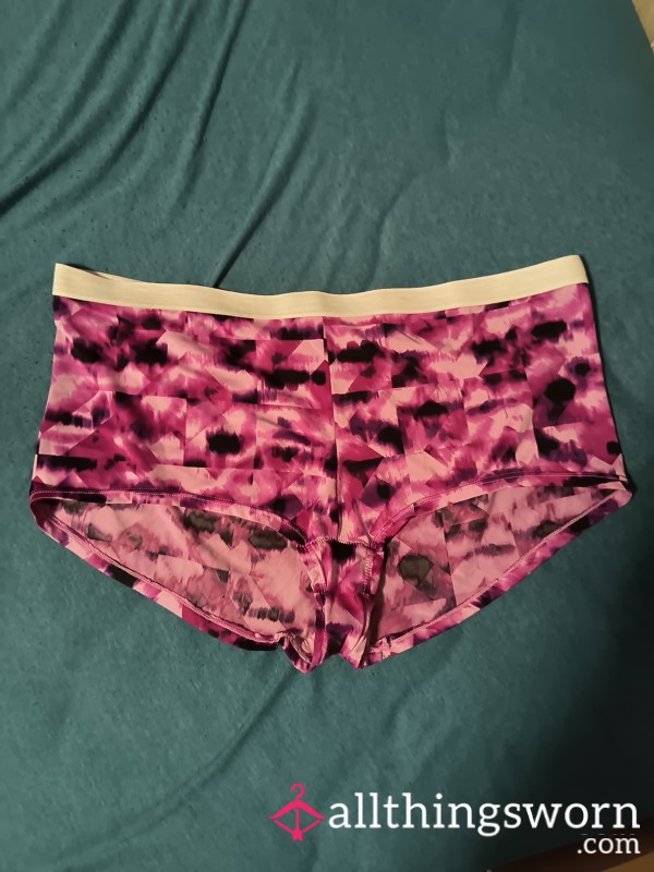 Pink Satin Boxer Briefs