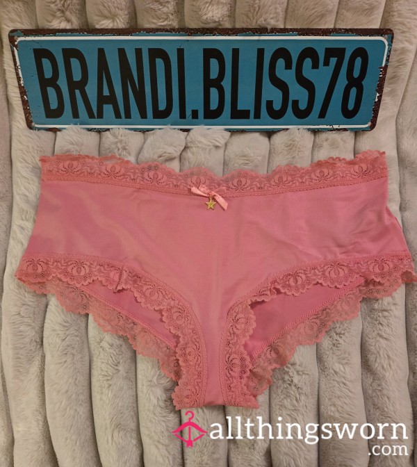 😻Pink Satin Cheeky Panties😻