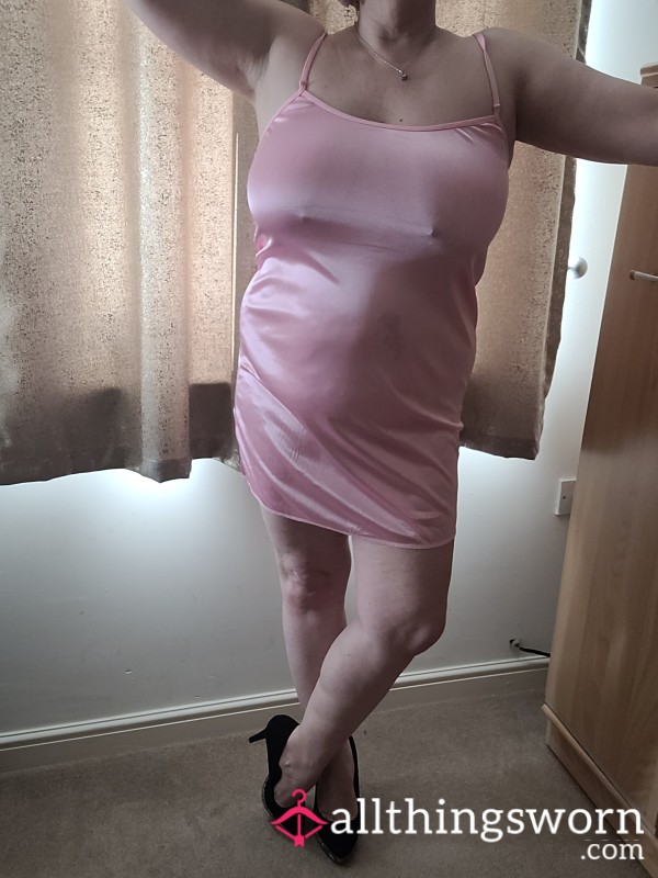 Pink Satin Night Slip