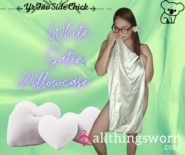 Satin Pillowcases - White & Pink