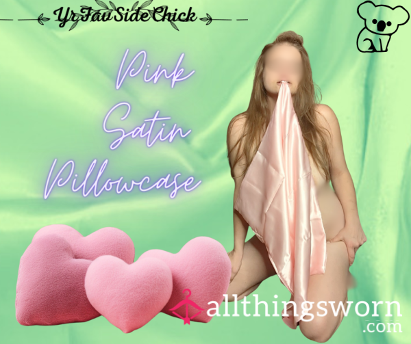 Satin Pillowcases - Pink & White