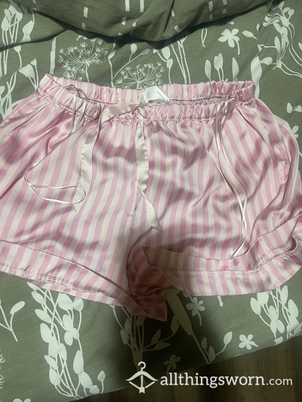 Pink Satin Shorts