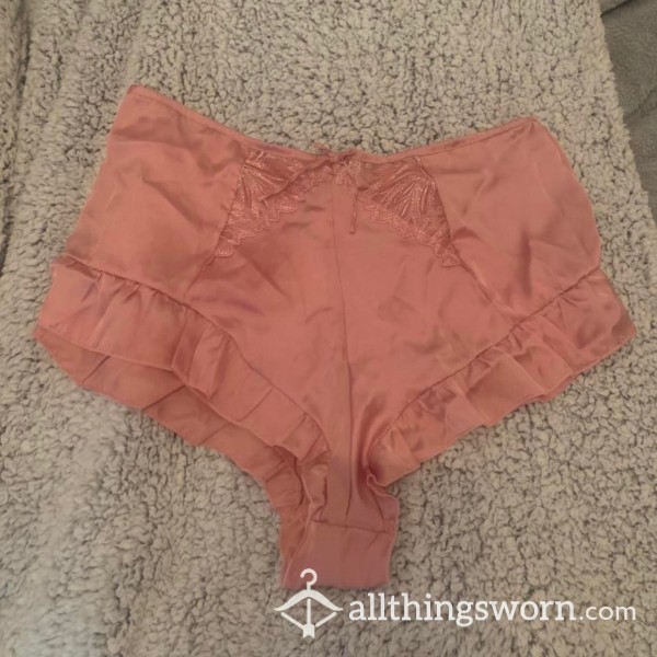 Pink Satin Shorts