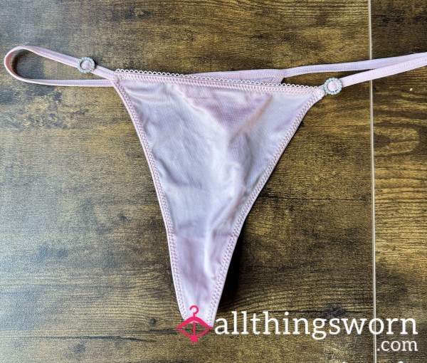 Pink Satin G-String