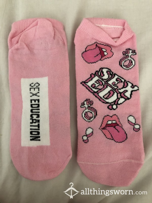 Pink S** Education Sweaty Ankle Socks