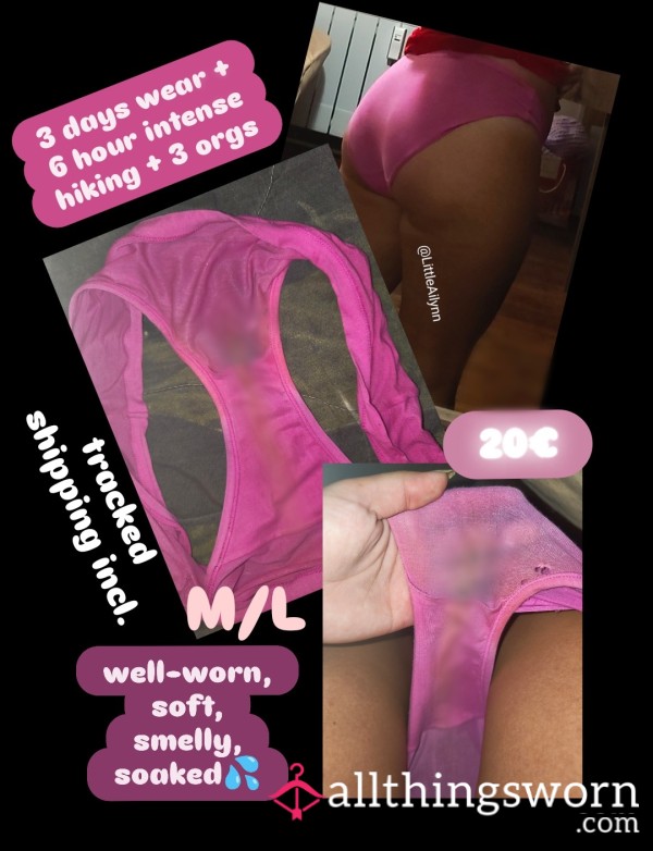 4 Saves!!! DM I Don't Bite! Pink Soft Well-loved Panties! Got Them Really Stinky! Ready To Ship! Tracking Shipping Included~