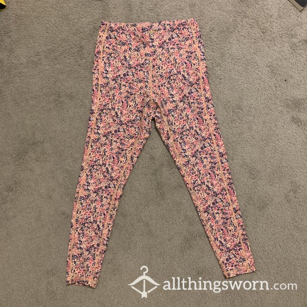 Pink Speckled Gym Leggings