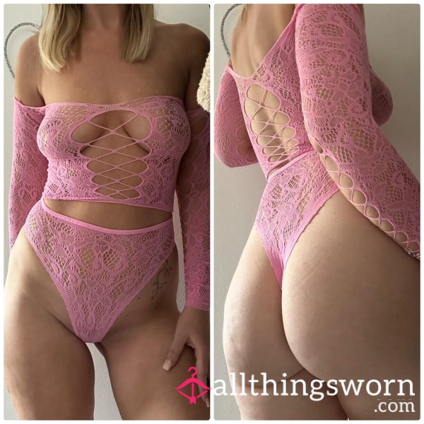 Pink Stretch Lingerie Set